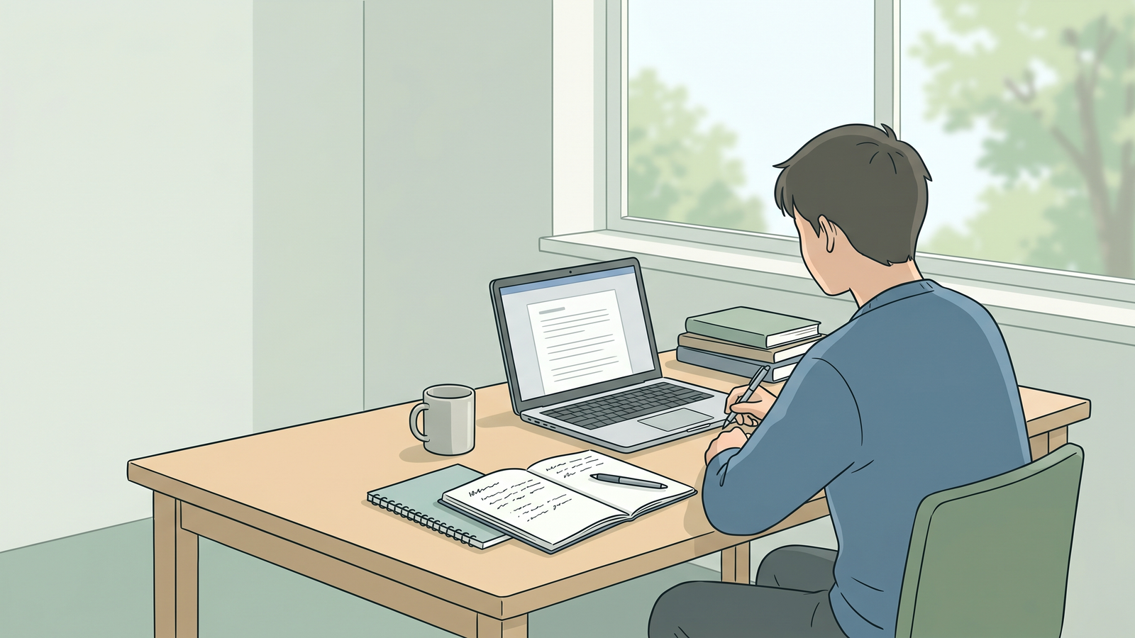 Student attending an online MBA preparation class with logical reasoning concepts